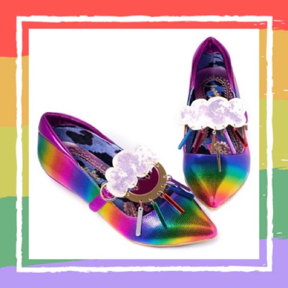 Irregular Choice Rain or Shine Over the Rainbow Flats